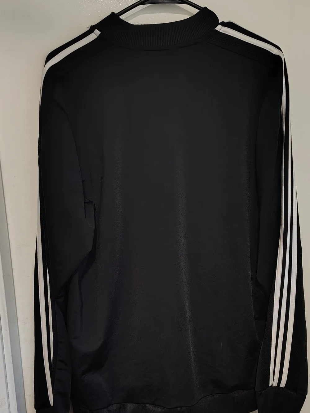 adidas Black Track Jacket with White Stripes